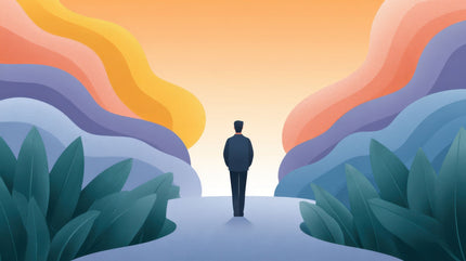 Person in a serene environment